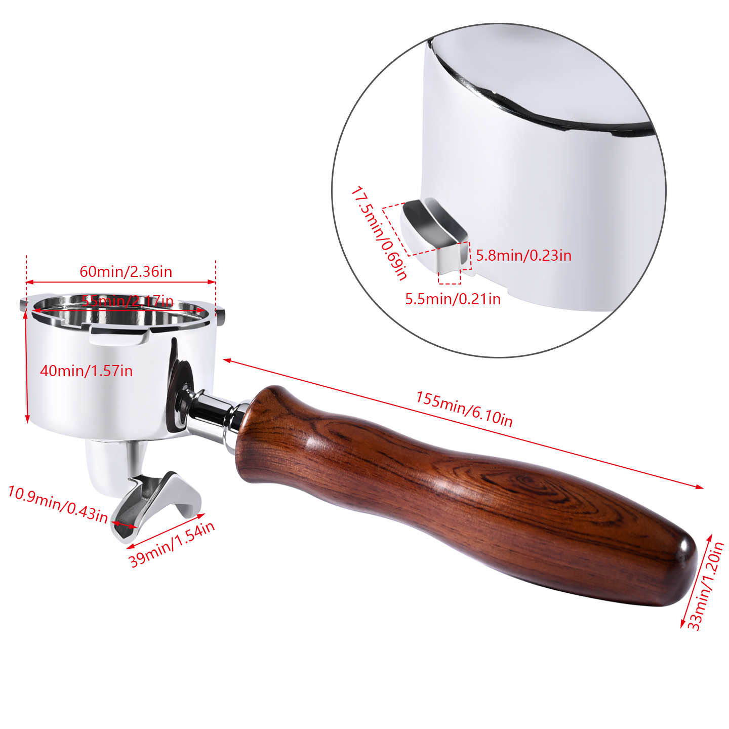 Double Spout 51mm Coffee Porta - Delonghi Espresso Magnifica 评论和价格